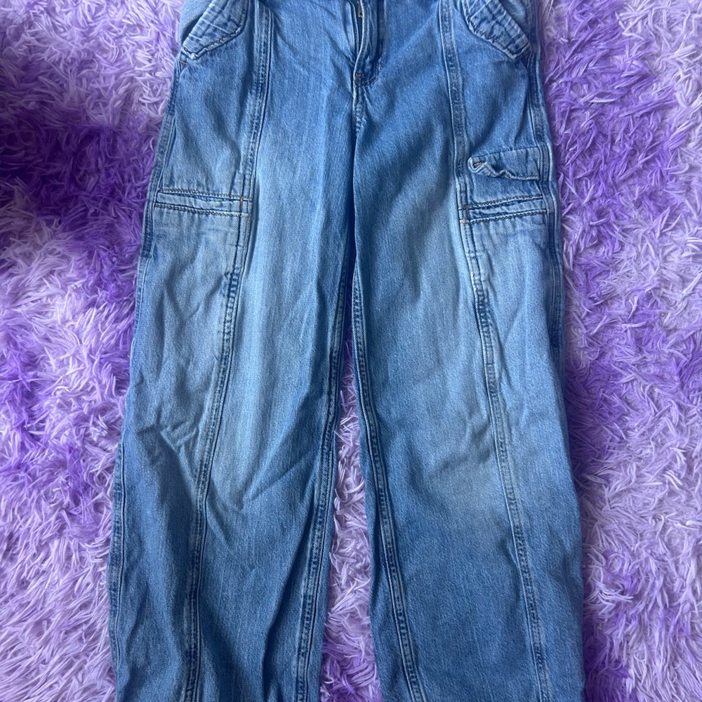 Abercrombie Kids Light Blue Cargo Jeans